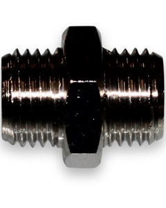 Hexagon nipple, brass, 1/4" (VZ00046)